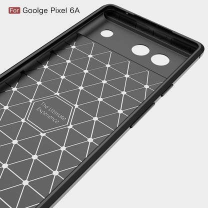 For Google Pixel 6a Brushed Carbon Fiber Texture Shockproof TPU Phone Case(Black) by buy2fix