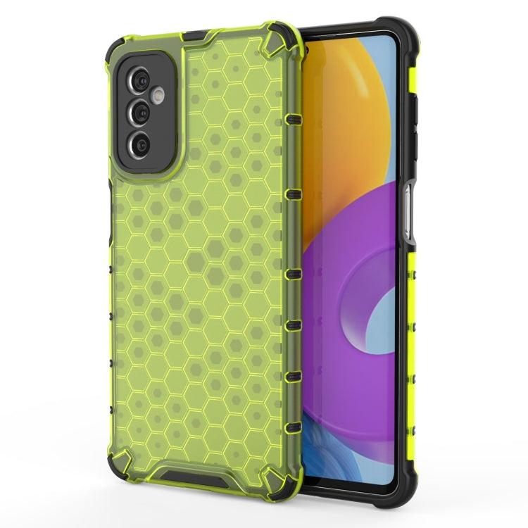 For Samsung Galaxy M52 5G Honeycomb PC + TPU Phone Case(Green) by buy2fix