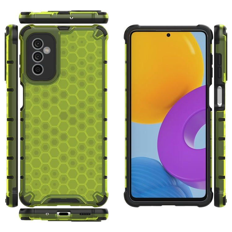 For Samsung Galaxy M52 5G Honeycomb PC + TPU Phone Case(Green) by buy2fix