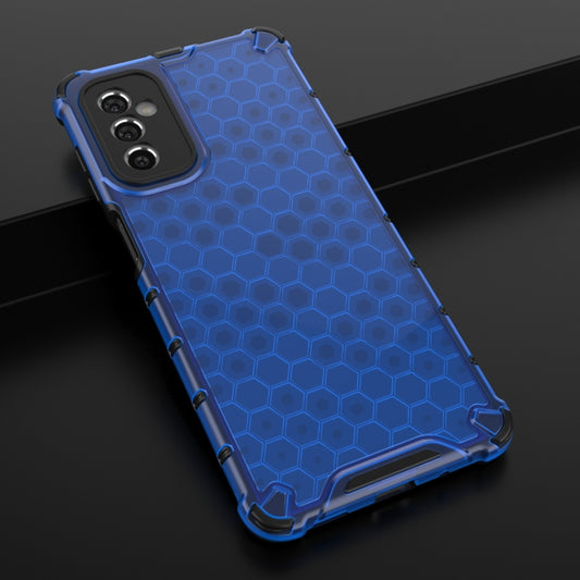 For Samsung Galaxy M52 5G Honeycomb PC + TPU Phone Case(Blue) by buy2fix