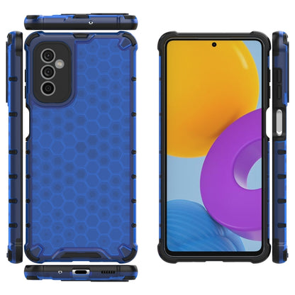 For Samsung Galaxy M52 5G Honeycomb PC + TPU Phone Case(Blue) by buy2fix