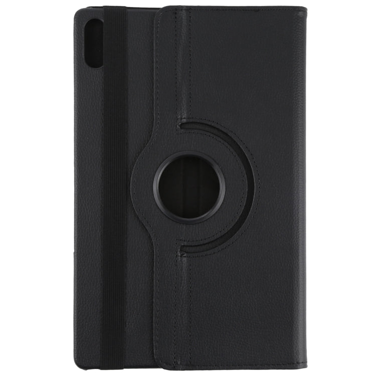 For Lenovo Tab P12 Pro 12.6 Litchi Texture Solid Color Leather Tablet Case(Black) - Lenovo by buy2fix | Online Shopping UK | buy2fix