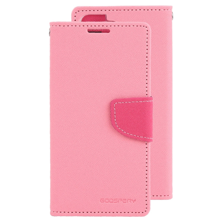 For Samsung Galaxy S22 5G GOOSPERY FANCY DIARY Cross Texture Leather Phone Case(Pink) - Galaxy S22 5G Cases by GOOSPERY | Online Shopping UK | buy2fix