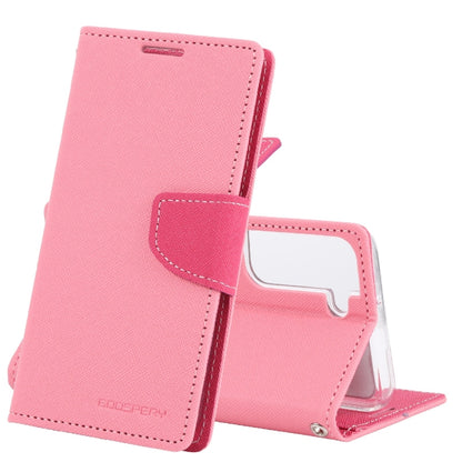 For Samsung Galaxy S22+ 5G GOOSPERY FANCY DIARY Cross Texture Leather Phone Case(Pink) - Galaxy S22+ 5G Cases by GOOSPERY | Online Shopping UK | buy2fix