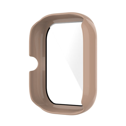 For Amazfit GTS 2 mini PC + Tempered Glass Watch Protective Case(Cherry Blossom Pink) by buy2fix