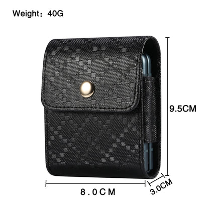 For Samsung Galaxy Z Flip3 5G Checkered Texture Waist Hanging Phone Case(Black) by buy2fix