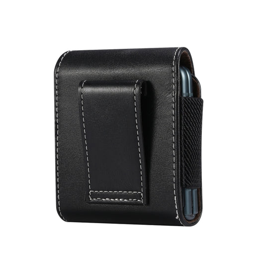 For Samsung Galaxy Z Flip3 5G Lamb Texture Waist Hanging Phone Case(Black) by buy2fix