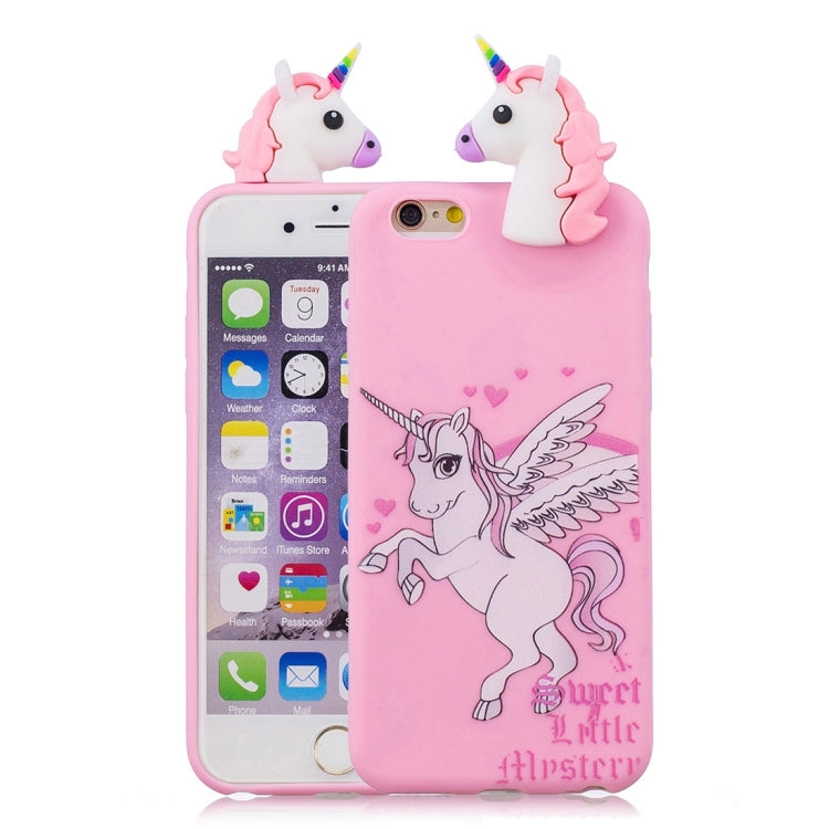 For iPhone 6 Shockproof Cartoon TPU Protective Case(Unicorn) - More iPhone Cases by buy2fix | Online Shopping UK | buy2fix