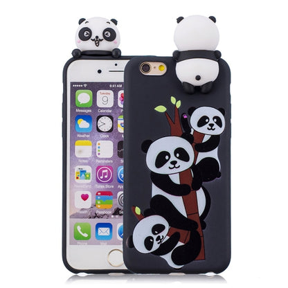 For iPhone 6 Shockproof Cartoon TPU Protective Case(Three Pandas) - More iPhone Cases by buy2fix | Online Shopping UK | buy2fix