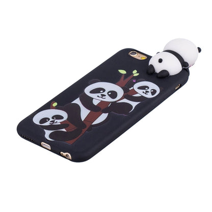 For iPhone 6 Shockproof Cartoon TPU Protective Case(Three Pandas) - More iPhone Cases by buy2fix | Online Shopping UK | buy2fix