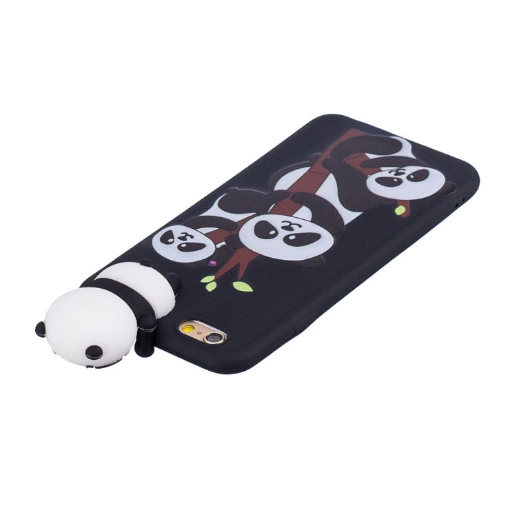 For iPhone 6 Shockproof Cartoon TPU Protective Case(Three Pandas) - More iPhone Cases by buy2fix | Online Shopping UK | buy2fix