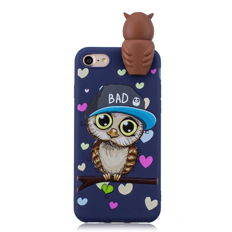 For iPhone 7 / 8 Shockproof Cartoon TPU Protective Case(Blue Owl) - More iPhone Cases by buy2fix | Online Shopping UK | buy2fix