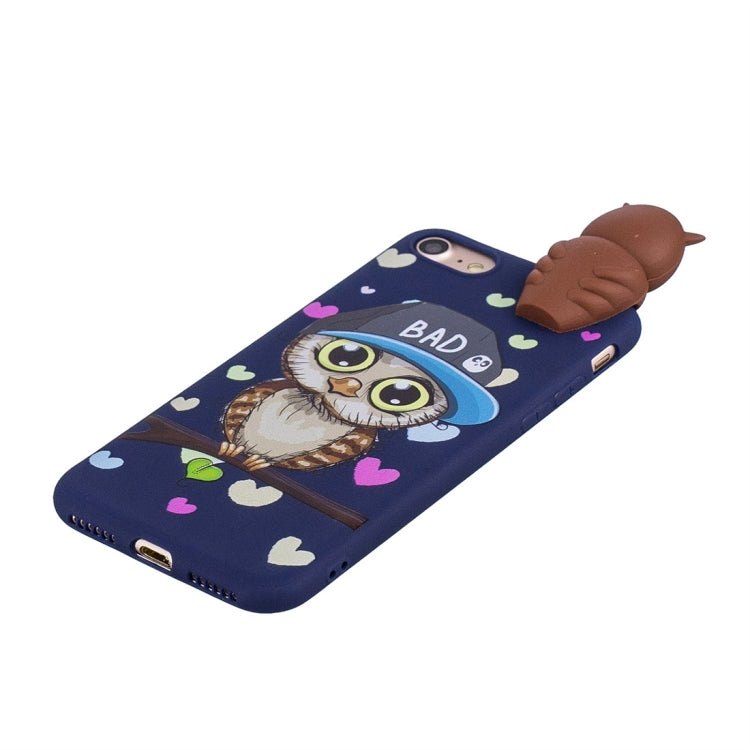 For iPhone 7 / 8 Shockproof Cartoon TPU Protective Case(Blue Owl) - More iPhone Cases by buy2fix | Online Shopping UK | buy2fix