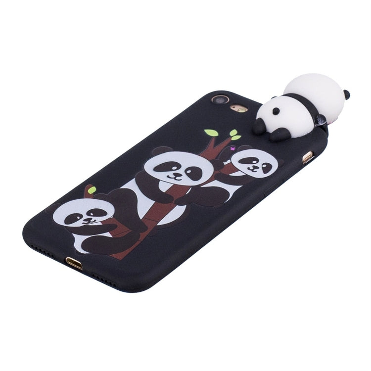 For iPhone 7 / 8 Shockproof Cartoon TPU Protective Case(Three Pandas) - Apple Accessories by buy2fix | Online Shopping UK | buy2fix