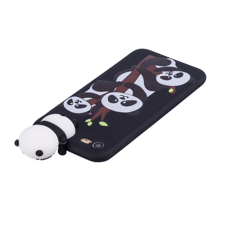 For iPhone 7 / 8 Shockproof Cartoon TPU Protective Case(Three Pandas) - Apple Accessories by buy2fix | Online Shopping UK | buy2fix