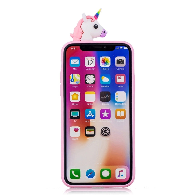 For iPhone X / XS Shockproof Cartoon TPU Protective Case(Unicorn) - More iPhone Cases by buy2fix | Online Shopping UK | buy2fix