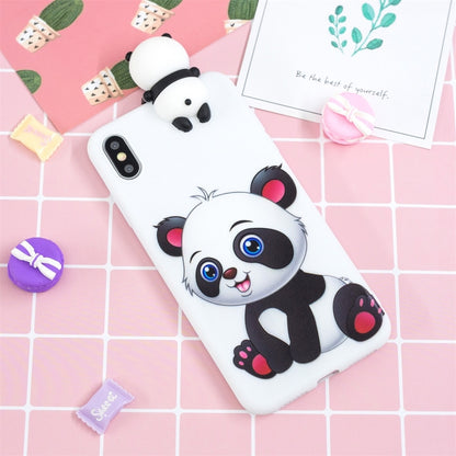 For iPhone XR Shockproof Cartoon TPU Protective Case(Panda) - More iPhone Cases by buy2fix | Online Shopping UK | buy2fix