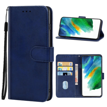 Leather Phone Case For Samsung Galaxy S21 FE 5G(Blue) - Galaxy Phone Cases by buy2fix | Online Shopping UK | buy2fix