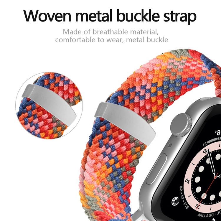 Nylon Braid Watch Band For Apple Watch Ultra 49mm&Watch Ultra 2 49mm / Series 9&8&7 45mm / SE 3&SE 2&6&SE&5&4 44mm / 3&2&1 42mm(Black) by buy2fix