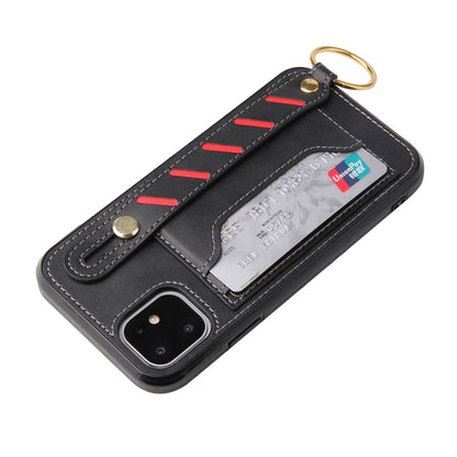 For iPhone 11 Wristband Wallet Leather Phone Case (Black) - iPhone 11 Cases by buy2fix | Online Shopping UK | buy2fix