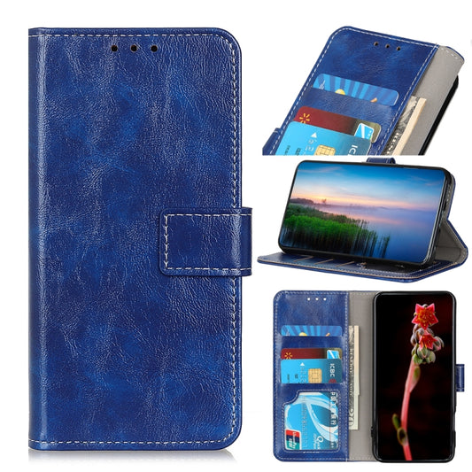 For Galaxy S20 Ultra Retro Crazy Horse Texture Horizontal Flip Leather Case with Holder & Card Slots & Photo Frame & Wallet(Blue) by buy2fix