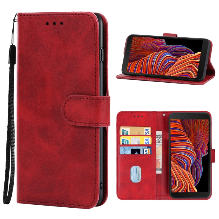 Leather Phone Case For Samsung Galaxy Xcover 5(Red) - Galaxy Phone Cases by buy2fix | Online Shopping UK | buy2fix