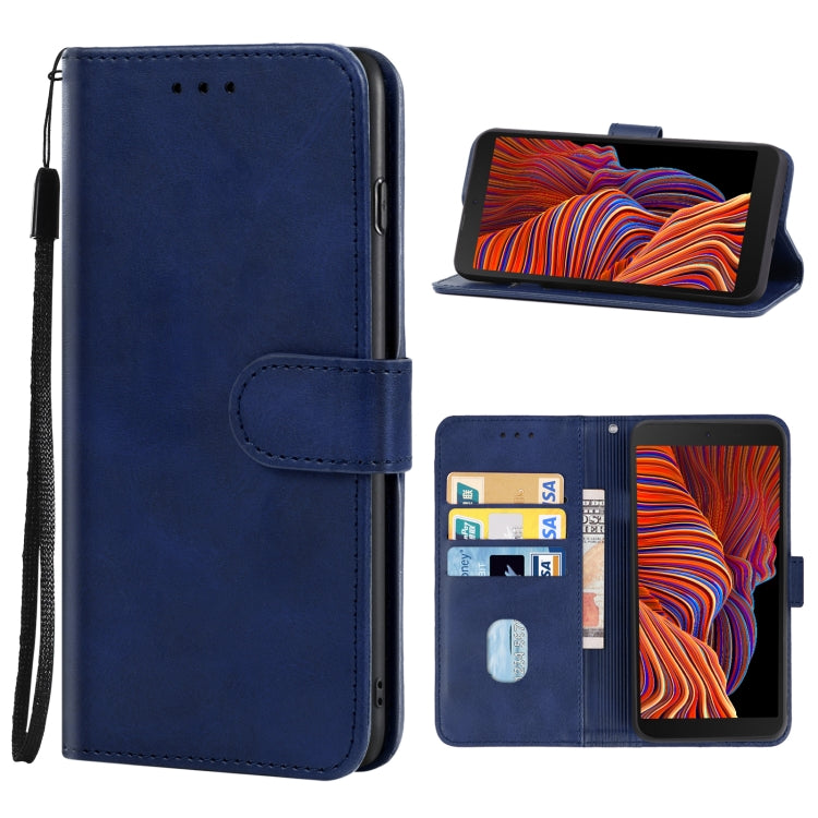 Leather Phone Case For Samsung Galaxy Xcover 5(Blue) - Galaxy Phone Cases by buy2fix | Online Shopping UK | buy2fix