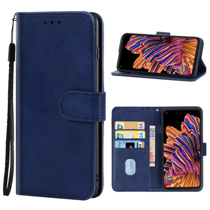 Leather Phone Case For Samsung Galaxy Xcover Pro(Blue) - Galaxy Phone Cases by buy2fix | Online Shopping UK | buy2fix