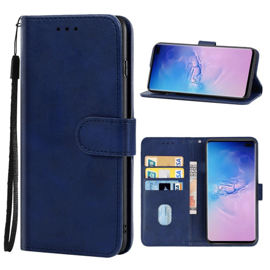For Samsung Galaxy S10 Plus Leather Phone Case(Blue) by buy2fix