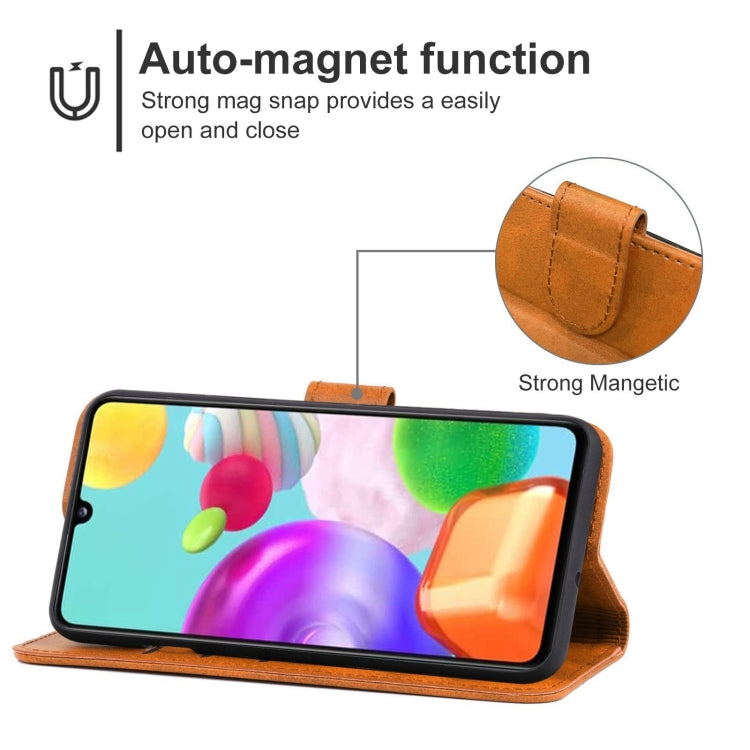 For Samsung Galaxy A41 EU Version Leather Phone Case(Brown) by buy2fix