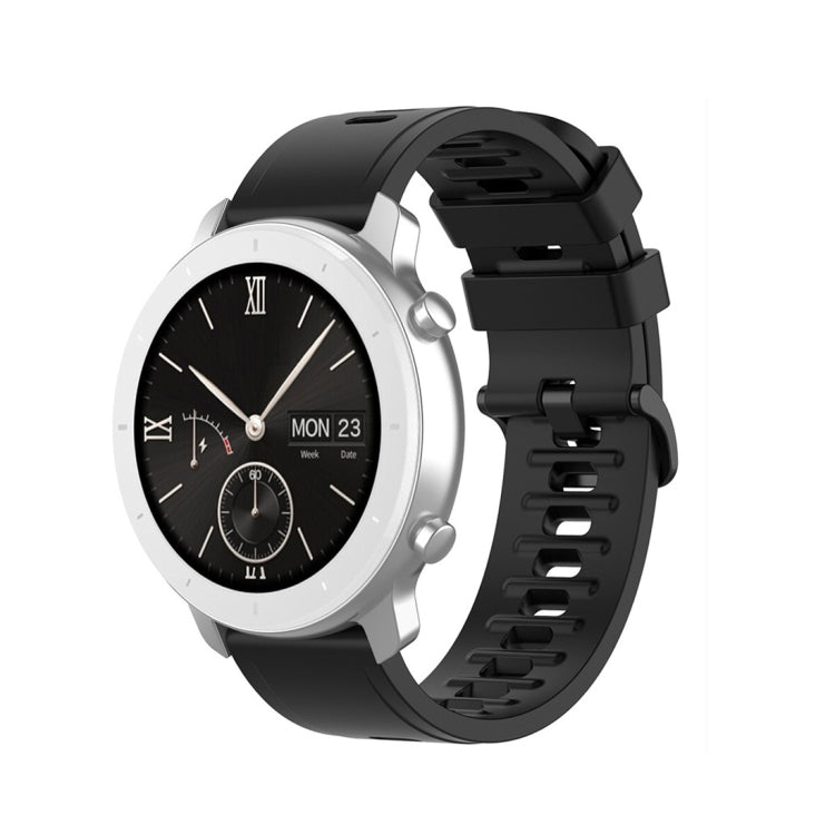For Amazfit GTR Silicone Smart Watch Watch Band, Size:22mm(Black) by buy2fix