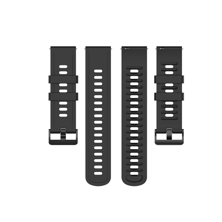 For Amazfit GTR Silicone Smart Watch Watch Band, Size:22mm(Black) by buy2fix