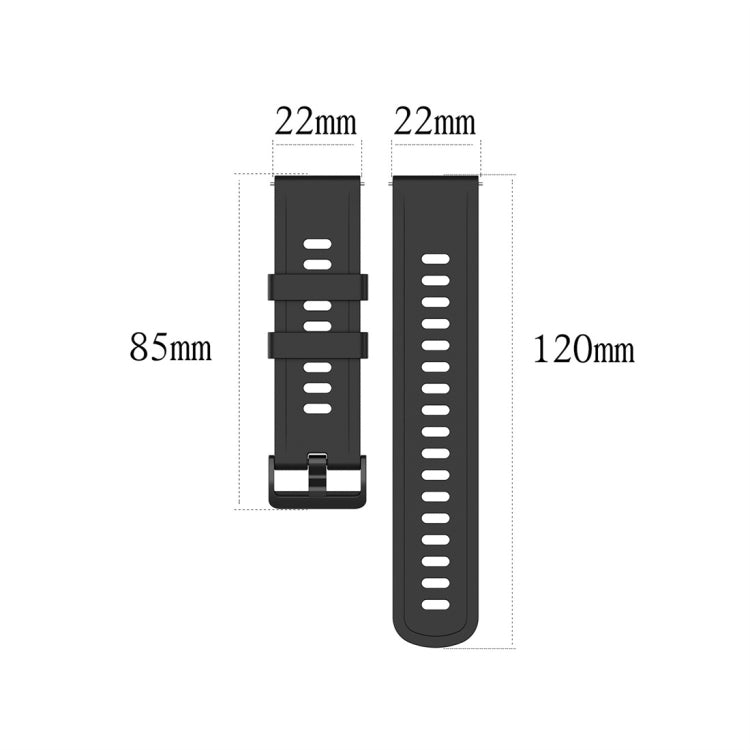 For Amazfit GTR Silicone Smart Watch Watch Band, Size:22mm(Black) by buy2fix