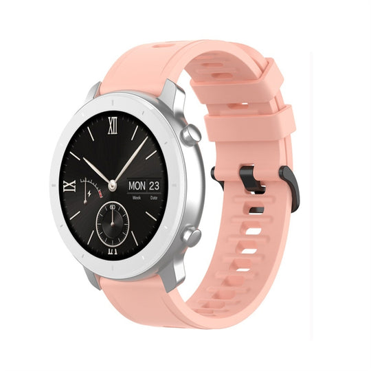 For Amazfit GTR Silicone Smart Watch Watch Band, Size:22mm(Light Pink)