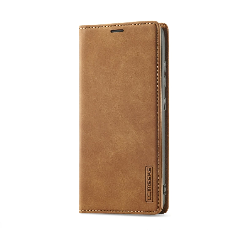 For Samsung Galaxy A32 4G LC.IMEEKE Strong Magnetism Matte TPU + PU Leather Case(Brown) - Galaxy Phone Cases by LC.IMEEKE | Online Shopping UK | buy2fix