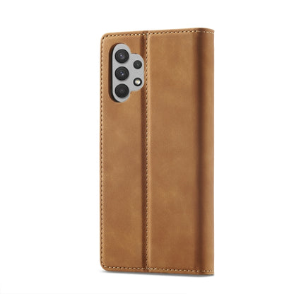 For Samsung Galaxy A32 4G LC.IMEEKE Strong Magnetism Matte TPU + PU Leather Case(Brown) - Galaxy Phone Cases by LC.IMEEKE | Online Shopping UK | buy2fix