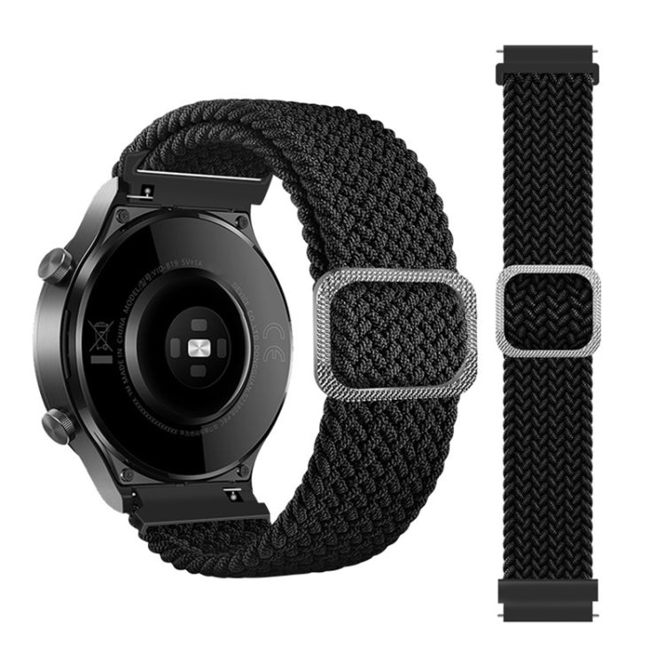 For Samsung Galaxy Watch4 40mm/44mm Nylon Braided Elasticity Watch Band(Black) by buy2fix