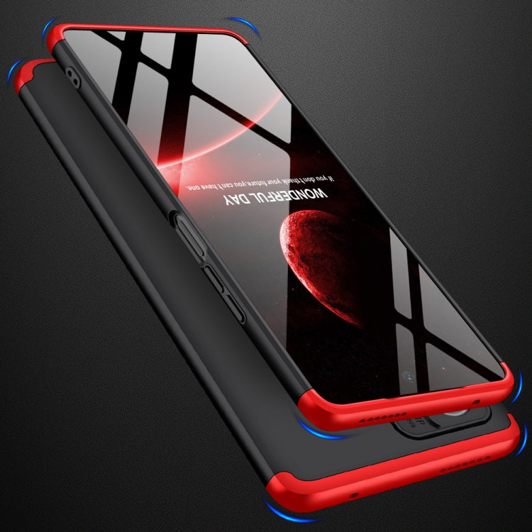 For Xiaomi Mi 11T GKK Three Stage Splicing Full Coverage PC Phone Case(Black Red) - Xiaomi Cases by GKK | Online Shopping UK | buy2fix