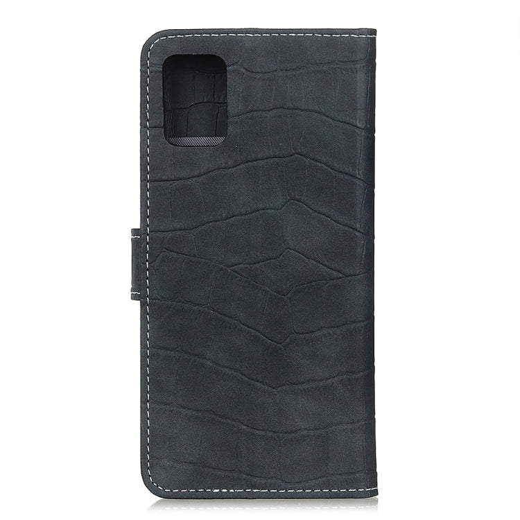 For Galaxy S20 Magnetic Crocodile Texture Horizontal Flip Leather Case with Holder & Card Slots & Wallet(Black) by buy2fix