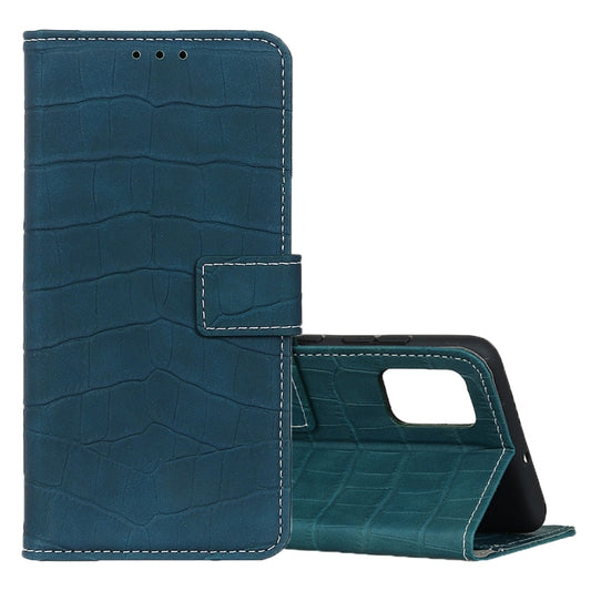 For Galaxy S20 Magnetic Crocodile Texture Horizontal Flip Leather Case with Holder & Card Slots & Wallet(Green) by buy2fix