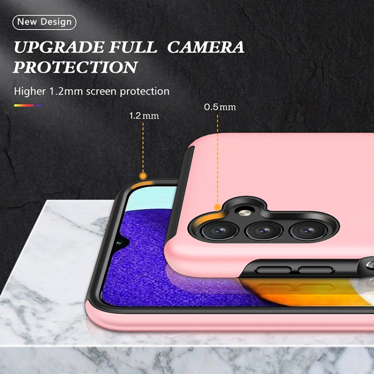 For Samsung Galaxy A13 5G PC + TPU Magnetic Phone Case with Invisible Ring Holder(Rose Gold) by buy2fix