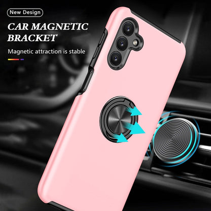 For Samsung Galaxy A13 5G PC + TPU Magnetic Phone Case with Invisible Ring Holder(Rose Gold) by buy2fix