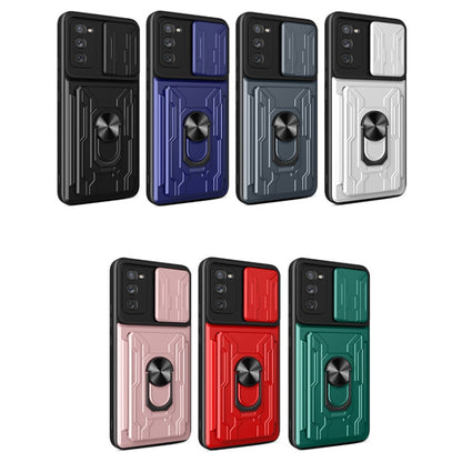 For Samsung Galaxy S20 FE Camera Cover Phone Case with Card Slot & Holder(Black) by buy2fix