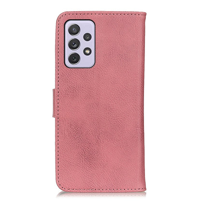 For Samsung Galaxy A73 5G KHAZNEH Cowhide Texture Horizontal Flip Leather Phone Case(Pink) by buy2fix