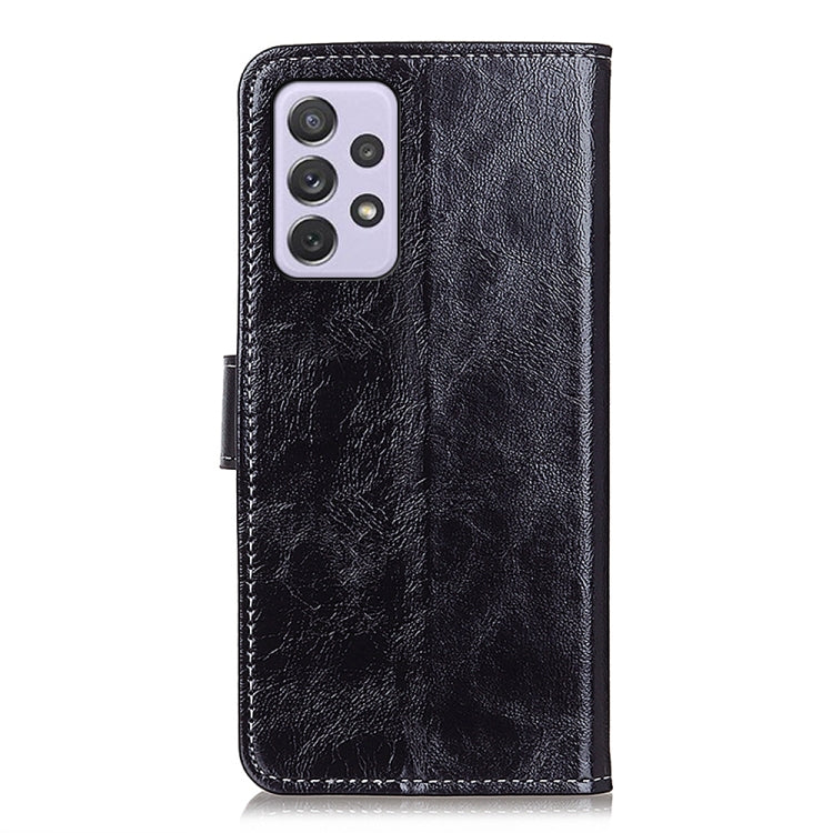 For Samsung Galaxy A73 5G Retro Crazy Horse Texture Horizontal Flip Leather Phone Case(Black) by buy2fix