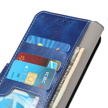 For OPPO Reno7 5G Retro Crazy Horse Texture Horizontal Flip Leather Phone Case(Blue) - OPPO Cases by buy2fix | Online Shopping UK | buy2fix