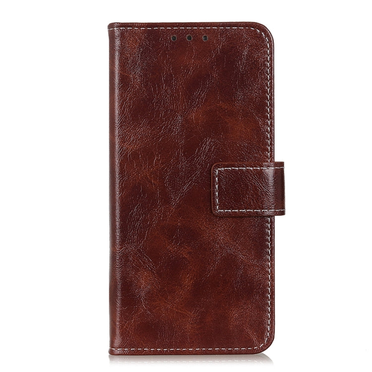 For OPPO Reno7 5G Retro Crazy Horse Texture Horizontal Flip Leather Phone Case(Brown) - OPPO Cases by buy2fix | Online Shopping UK | buy2fix
