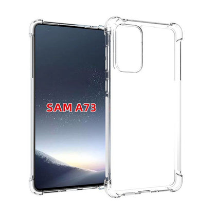 For Samsung Galaxy A73 Shockproof Non-slip Thickening TPU Phone Case(Transparent) by buy2fix