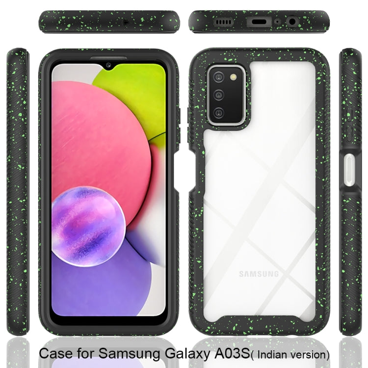 For Samsung Galaxy A03S 164mm Starry Sky Solid Color Series Shockproof PC + TPU Protective Phone Case(Black) by buy2fix