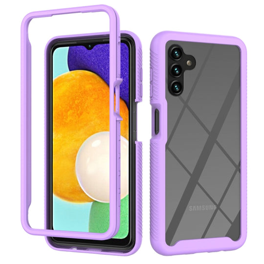 For Samsung Galaxy A13 5G/A04s Starry Sky Solid Color Series Shockproof PC + TPU Protective Phone Case(Purple)